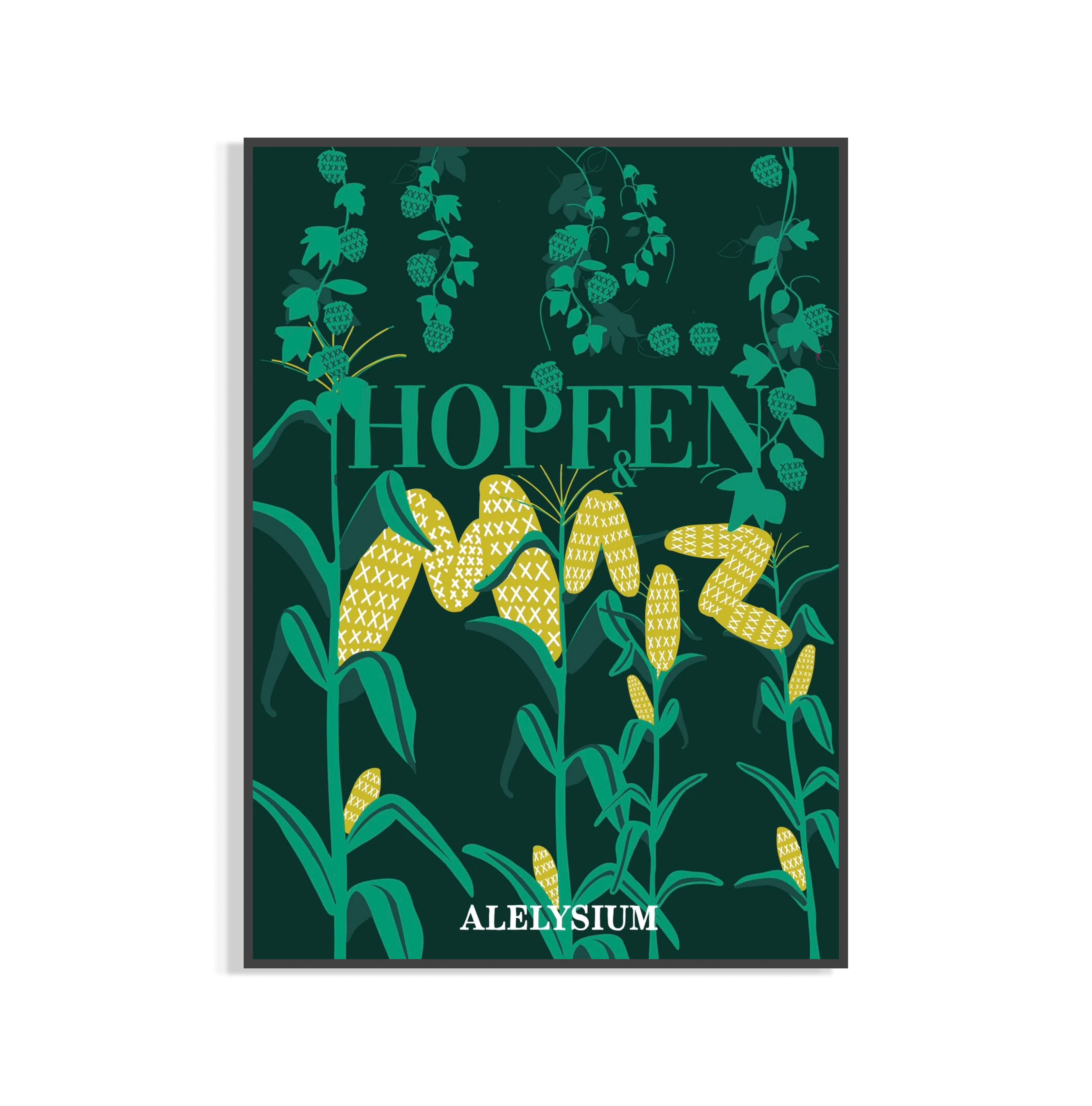 Hopfen und Maiz DIN A4 Druck